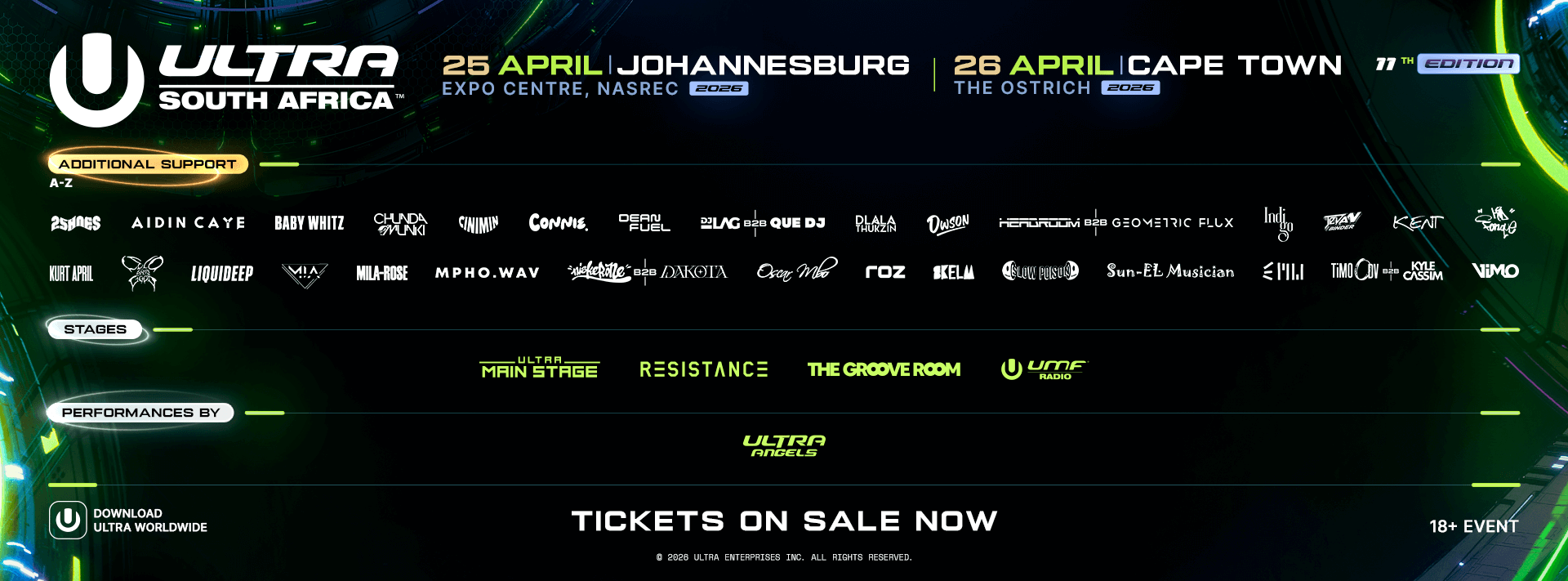 Ultra South Africa Lineup
